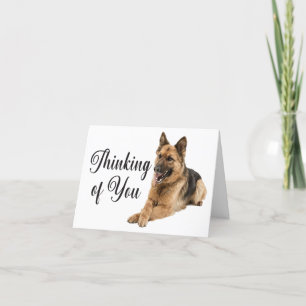 Tarjeta Un Pastor Alemán Amigo Perro Pensando En Ti