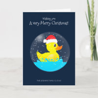 Un Pato de Goma de Navidad Muy Alegre en un Globo