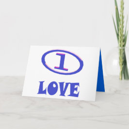 Tarjeta Un patrón de arte de amor con un toque azul de mor