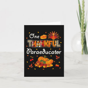 Tarjeta Un pavo de paraeducador agradecido Otoño Calabaza 