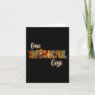 Tarjeta Un pavo Gigi agradecido bendijo la calabaza Gigi m