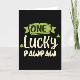 Tarjeta Un Pawpaw Afortunado Día de San Patricio Divertido