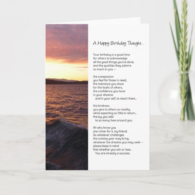 Tarjeta Un Pensamiento Feliz Cumpleaños... (Anverso)