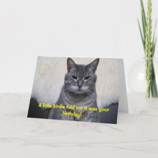 Tarjeta Un pequeño chirrido me dijo que era su cumpleaños…