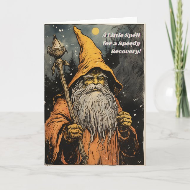 Tarjeta ¡Un pequeño hechizo para una recuperación rápida!  (Anverso)