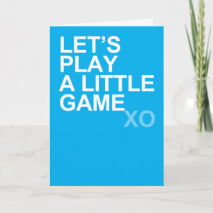 Tarjeta Un pequeño juego (xo)