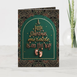 Tarjeta Un pequeño milagro de Navidad está en camino