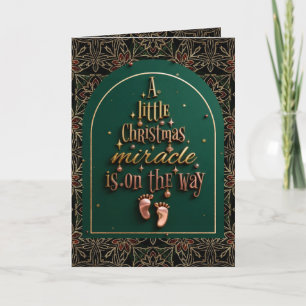 Tarjeta Un pequeño milagro de Navidad está en camino