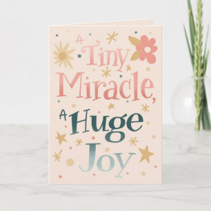 Tarjeta Un Pequeño Milagro Un Enorme Gozo Felicitaciones p
