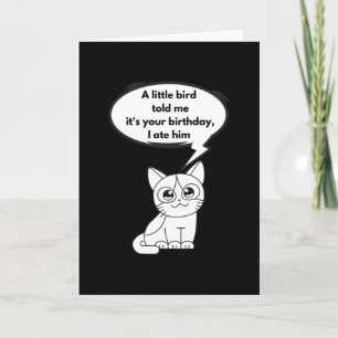 Tarjeta Un pequeño pájaro me dijo que es tu cumpleaños, me