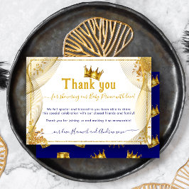 Tarjeta Un pequeño príncipe Baby Shower gracias