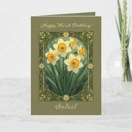 Tarjeta Un pequeño ramo de narcisos