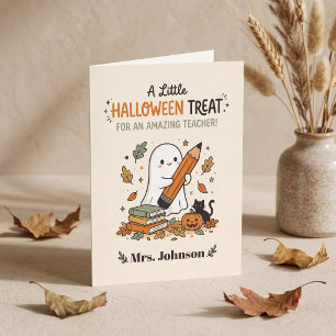 Tarjeta Un pequeño regalo de Halloween para un maestro inc