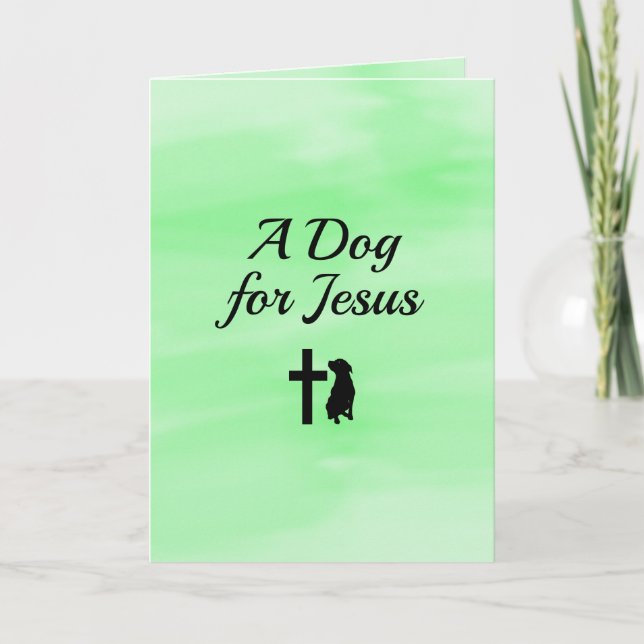 Tarjeta Un perro para la simpatía por el poema de Jesús (Anverso)