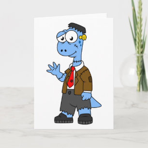 Tarjeta Un Personalizado Brontosaurio Se Vestió Como Frank
