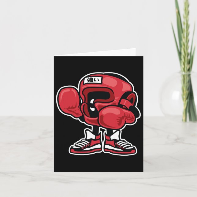 Tarjeta Un Personalizado De Boxeo Único Y Gracioso (Anverso)