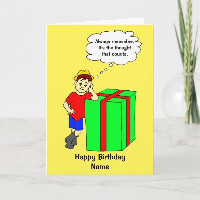 Tarjeta Un Personalizado gracioso que cuenta el cumpleaños (Anverso)