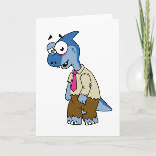 Tarjeta Un Personalizado Parasaurolophus Se Vestió Como Un