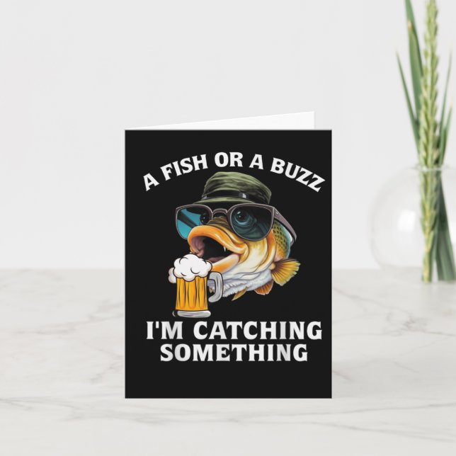 Tarjeta Un Pescado O Un Buzz Que Estoy Agarrando (Anverso)