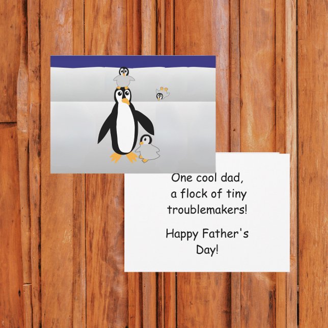 Tarjeta Un Pingüino Papá Genial (Subido por el creador)
