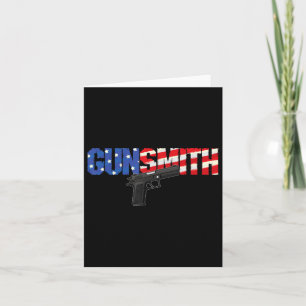 Tarjeta Un pistolero americano Patriota Bandera Estadounid