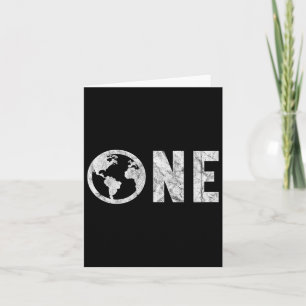 Tarjeta Un planeta Tierra Día 51 Aniversario Retro Niño