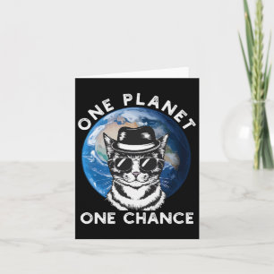 Tarjeta Un planeta una oportunidad Día de la Madre Tierra