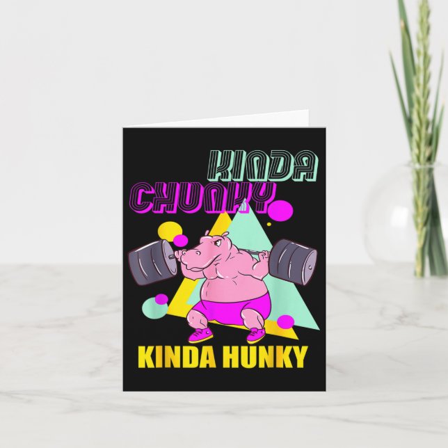 Tarjeta Un Poco Chunky Como Hunky Y Gym Wom De Construcció (Anverso)