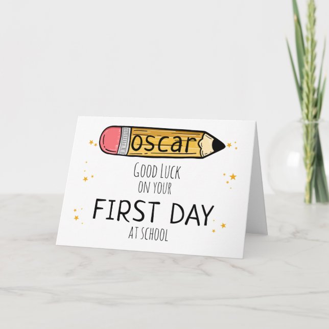 Tarjeta un poco gracioso de vuelta a la escuela (Anverso)