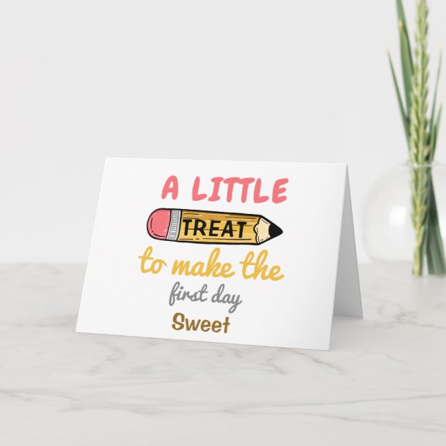 Tarjeta un poco gracioso de vuelta a la escuela (Anverso)