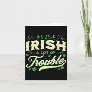 Tarjeta Un poco irlandés mucho problema día de San Patrici