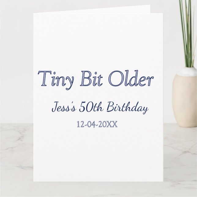 Tarjeta un poco más viejo cumpleaños 50 morado pastel mode (Anverso)