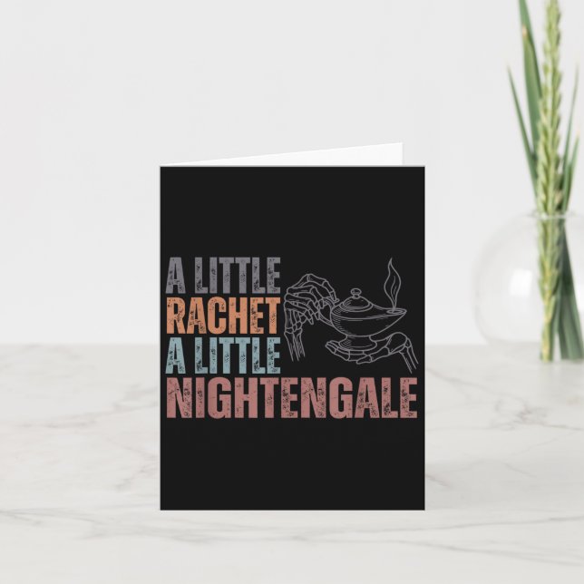 Tarjeta Un Poco Ratchet Un Poco Nightengale, Enfermera Rn  (Anverso)