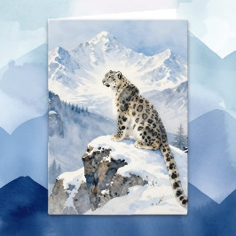 Tarjeta Un poema de leopardo de las nieves y deseos de cum