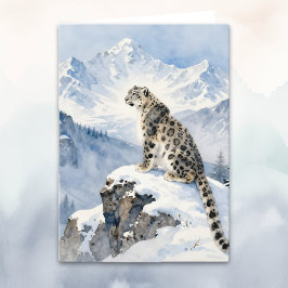 Tarjeta Un poema del leopardo de las nieves