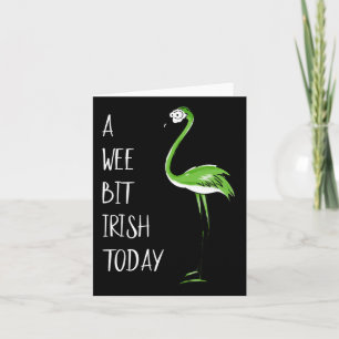 Tarjeta Un poquito irlandés hoy Flamingo St Patricks Shamr