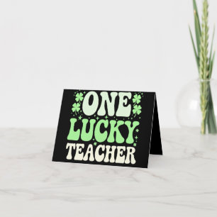 Tarjeta Un profesor afortunado Groovy Profesor Retro Día d