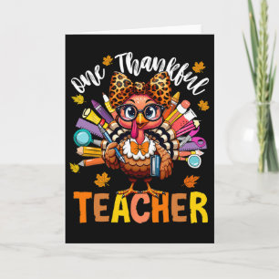 Tarjeta Un profesor agradecido Pavo de Acción de Gracias L