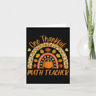 Tarjeta Un profesor de matemáticas agradecido gracias otoñ