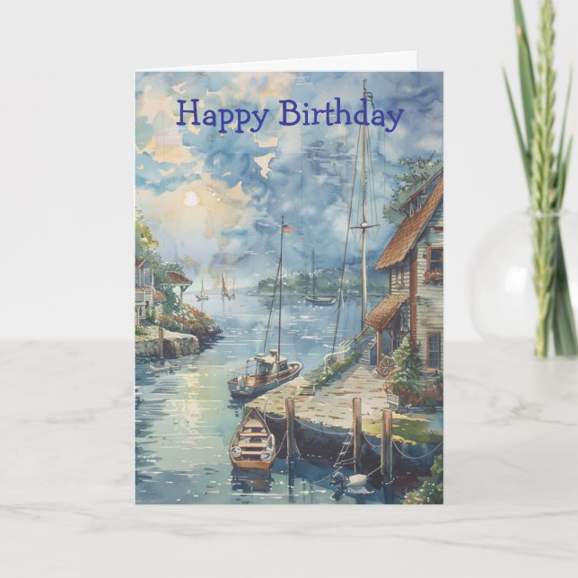 Tarjeta Un puerto tranquilo (Anverso)