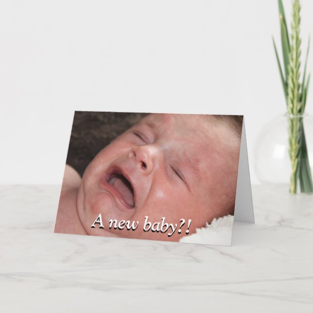 Tarjeta ¡Un recién nacido?! ¡Buena suerte con eso! (Anverso)