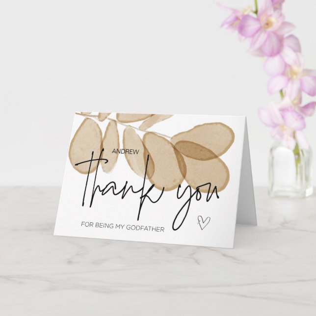 Tarjeta Un regalo de Dios gracias por ser mi padrino C (Orquídea)