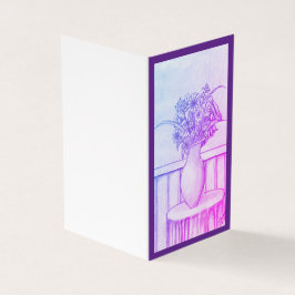 Tarjeta Un regalo de flores - puple