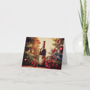 Tarjeta Un regalo de vino para vacaciones de invierno