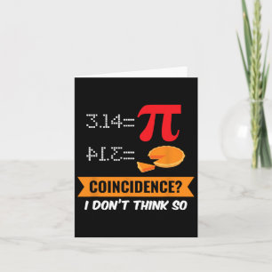 Tarjeta Un regalo divertido del día del Pi - Coincidencia 