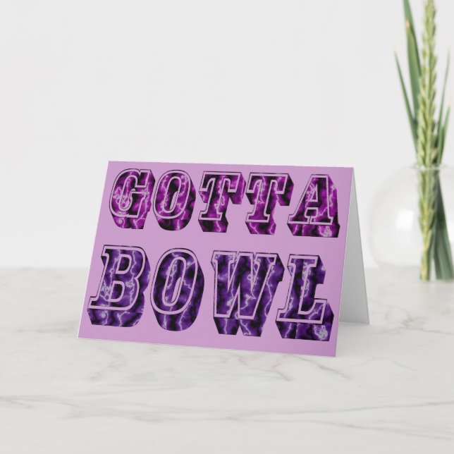 Tarjeta Un regalo divertido para Bowl para Bowlers (Anverso)