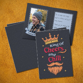 Tarjeta Un rey gracioso de moda cita la tipografía Día del