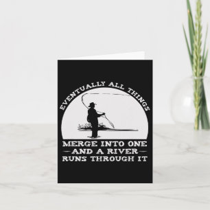 Tarjeta Un río corre por su pesca de mosca