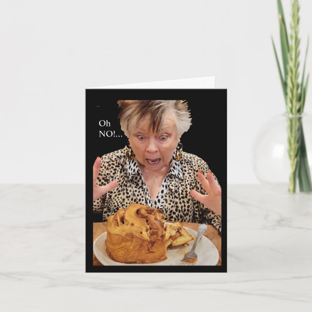 Tarjeta Un rollo de canela GIGANTE (Anverso)