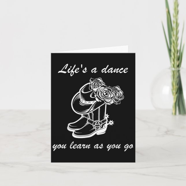 Tarjeta Un Rótulo gráfico gracioso vive de un baile que ap (Anverso)